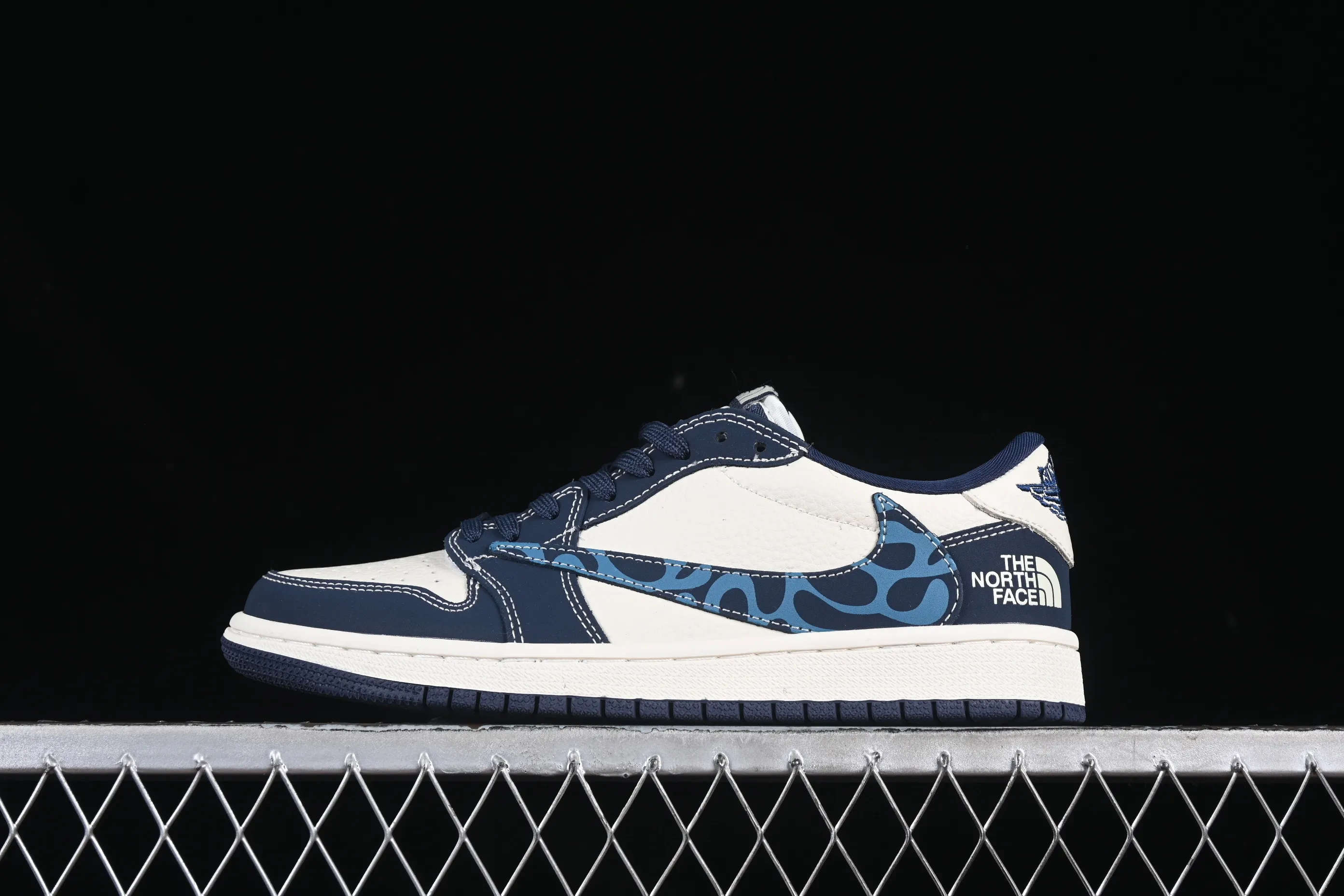 All categories Air Jordan Jordan series basketball shoes Air Jordan 1 Low High-end customized low-top sneakers Travis Scott x Fragment Design x Air Jordan 1 Low OG SP Joe 1 North Face joint abstract pattern low-top cultural casual sneakers LD2025-003